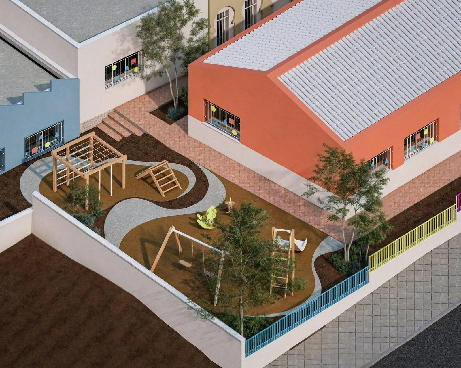École primaire et préscolaire de Bni Makada — Bni Makada, Tanger, vue 3