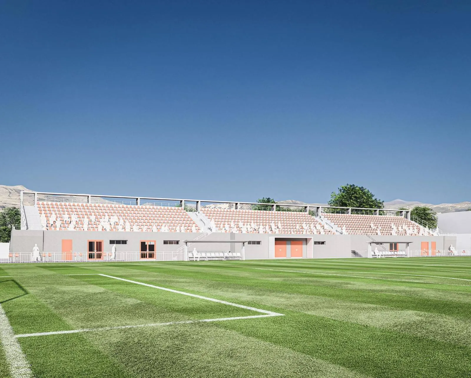Gradins du terrain de football d'Aïn Mediouna — Aïn Mediouna, Taounate, vue 4